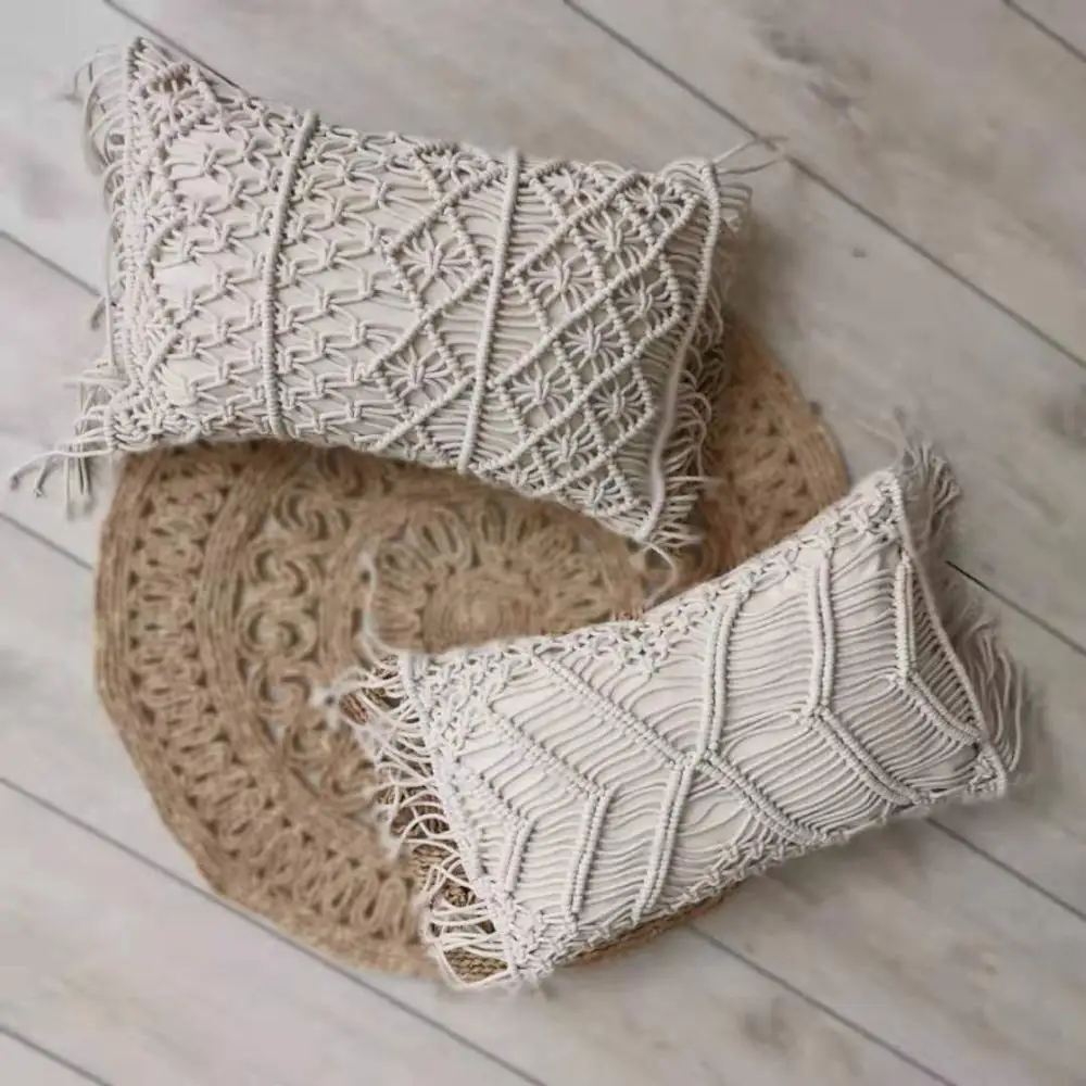 

Handmade Cotton Thread Pillow Covers Morocco Sofa Cushion Cover Decorative Pillowcases Home Textile for Bed Sofa
