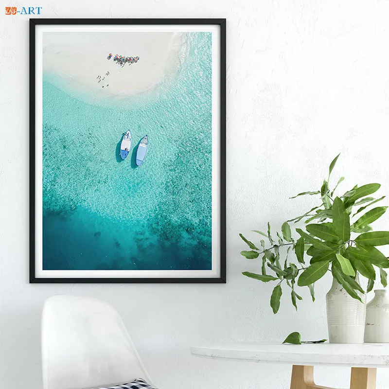 Постер океанского пляжа волны серфинг холст живопись пейзаж настенное искусство