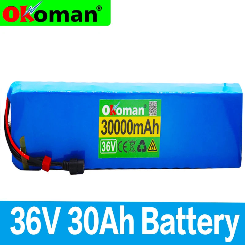 Новая высокомощная батареей 36В 10S4P 30Ah е байка 18650 Батарейный блок 500 Вт 42В 30000 мАч