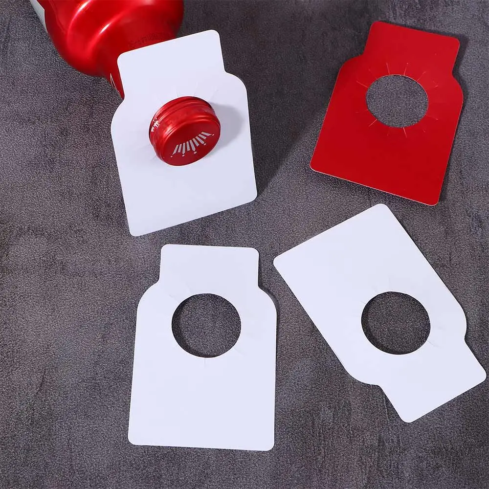 

100 Pieces Red / White Coated Paper Wine Bottle Tags For Wine Racks and Cellars Beverage Bottle Labeling Paper