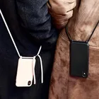 Чехол для iPhone 11 Pro XS Max X XR 6 6S 7 8 Plus SE 2020 ремешок силиконовый шнур веревка Чехол