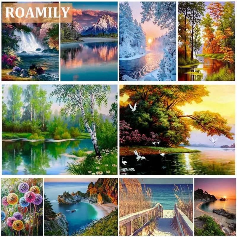 5D алмазная вышивка природа пейзаж живописный крестиком полная