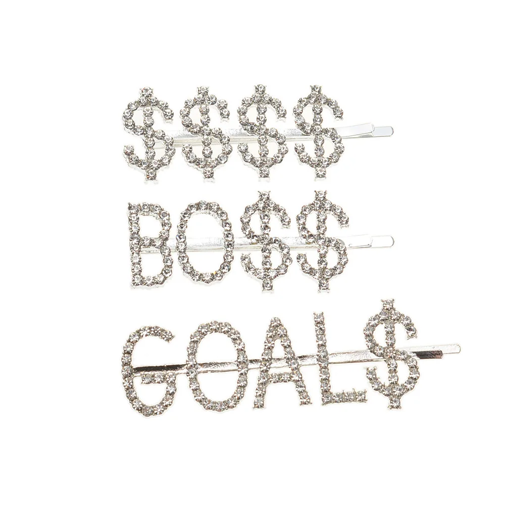 Новинка 2019 лидер продаж модная заколка для волос с надписью стразы Пряжка