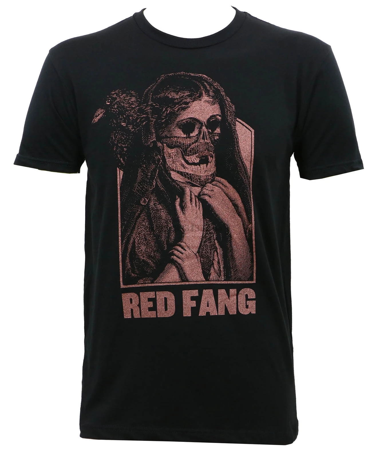 Аутентичный красный Клык ворона леди тяжелый металл Slim-Fit футболки S M L XL 2XL 3XL