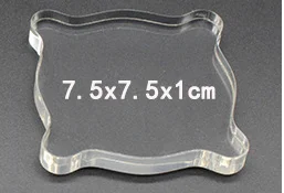 7.5x7.5x1cm 1 шт. прозрачные штампы акриловый блок для прозрачных штампов акриловая подкладка DIY Скрапбукинг инструменты для украшения - Цвет: 7.5x7.5x1cm