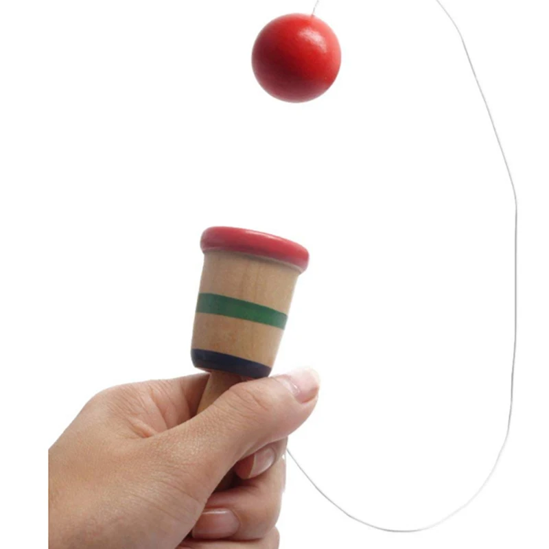 

New Hot Kids Anti Stress Safe Simple Wooden Bilboquet Cup and Ball Preschool Educational Toys for Children Outdoor Funny Games