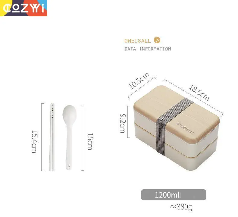 1200 мл большая крышка acity Lunchbox деревянная 2 отсека с ложкой детская офисная уличная