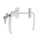 Ручка двухсторонняя с замком белая узкая 6923740