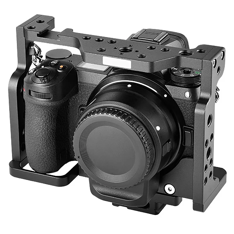 Photography Bracket DSLR Camera Rabbit Cage for Nikon Z7 Z6 Series Aluminum Alloy Handheld Stabilizer Black |
