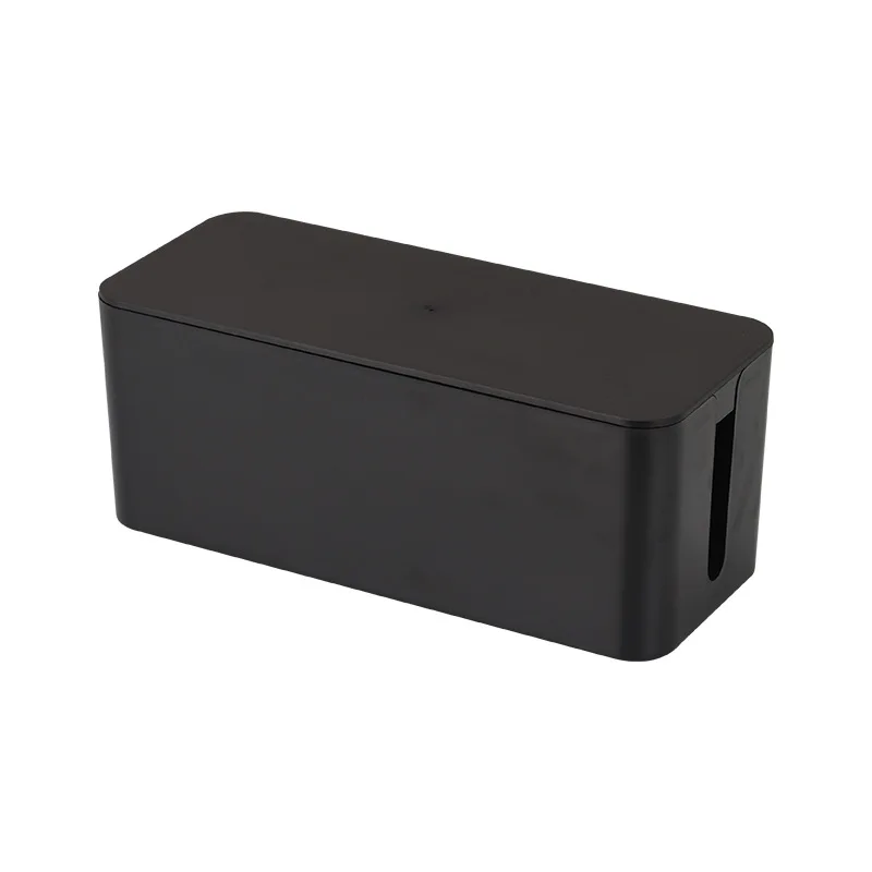 

Cable Storage Box Power Socket Black White Cable Tidy Storage Box Power Switch Easy for Home Safety