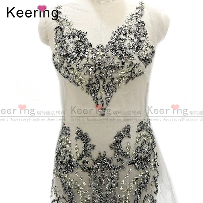 Модное Вечернее платье большого размера нашивки ручной работы для свадебного