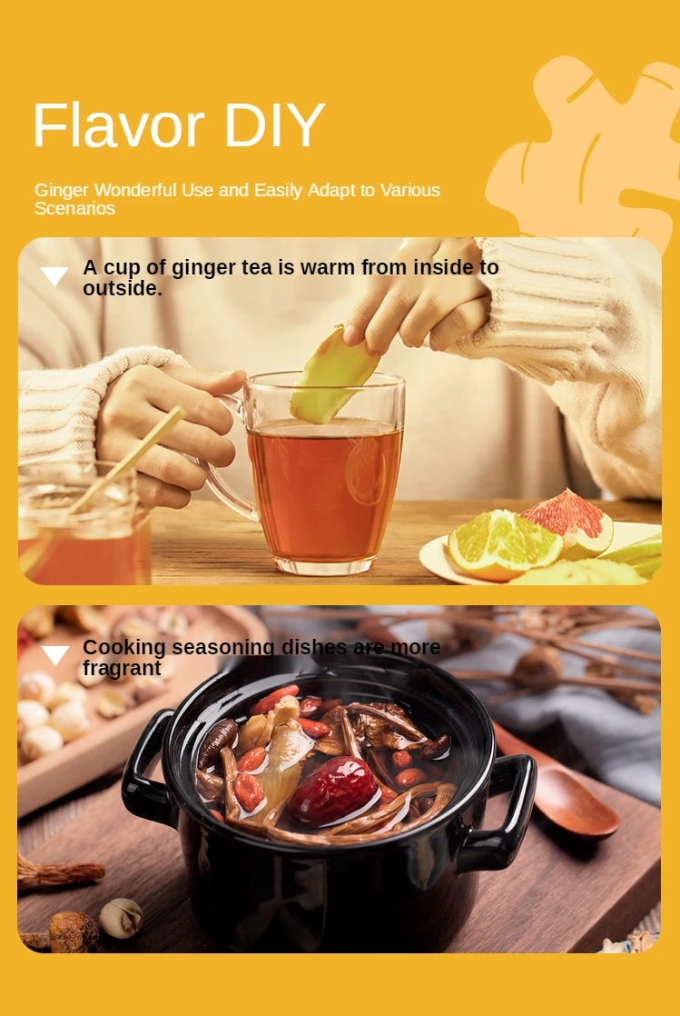 

Free shipping ginger slices, small yellow ginger, dried ginger slices without sulfur, 250g