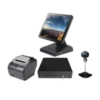 whole set pos system touch computer 15 screen pos all in one point of sales pos terminal complete pos machine full set