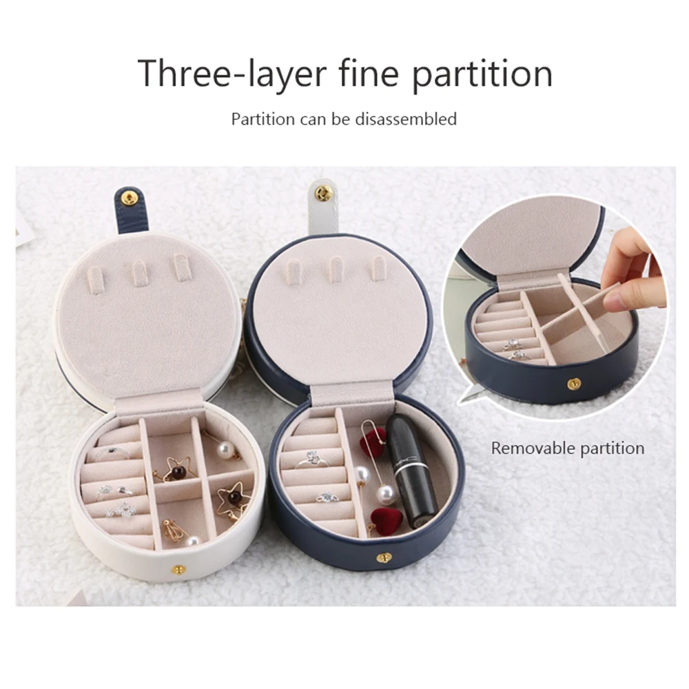 Новый роскошный портативный ящик для хранения ювелирных изделий кожаный