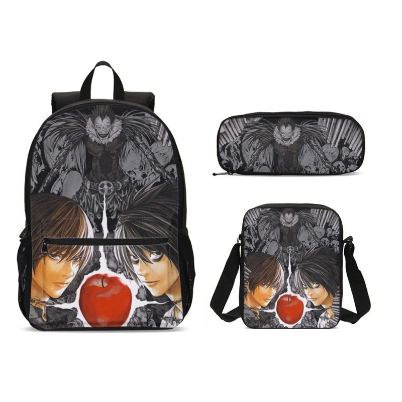 Школьные рюкзаки для ноутбука с принтом Death Note Детские портфели мальчиков