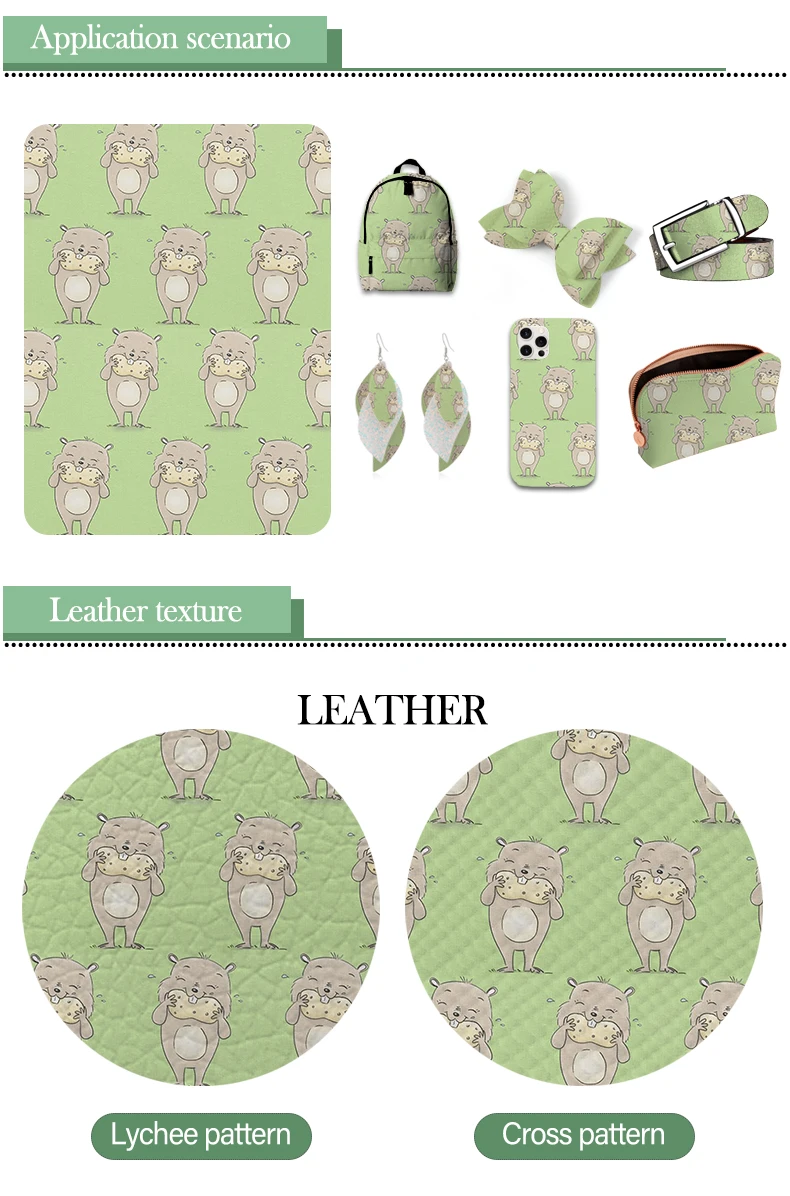 Животные хомяк мультфильм Печатный искусственная кожа своими руками бант для