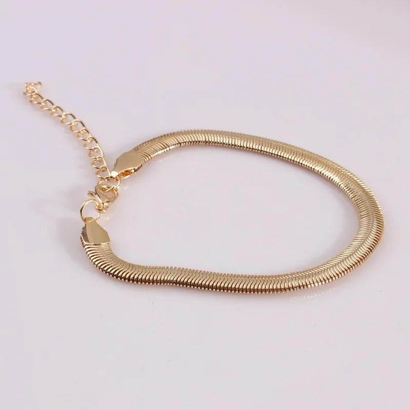 Snake gold Ретро Металл золото/серебро Цвет Фигаро змея звено цепи ножной браслет для женщин мужчин лодыжки браслет модные пляжные аксессуары ювелирные изделия для ног - Окраска металла: Snake gold