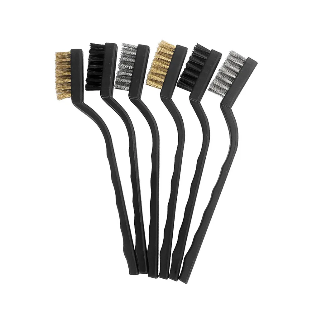 

Rust Paint Wire Brush Set Steel Brass Nylon Wire Brushes 10pcs Cleaner