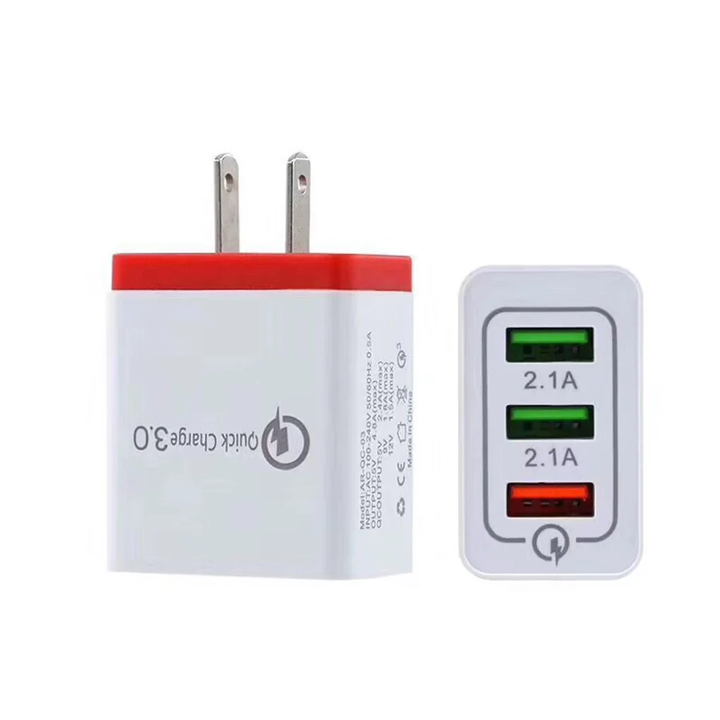 ЕС/США штекер Smart путешествия 3 USB зарядное устройство адаптер настенный портативный быстрая зарядка мобильного телефона для iPhone для Android
