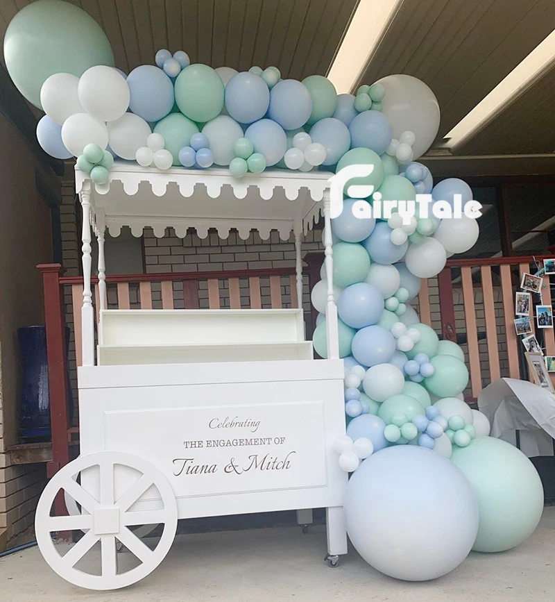 

164pcs Macaron Pastel Mint Blue Balloons Garland Maca White Balloon Arch Kit Birthday Baby Show Party Wedding Anniversary Decor