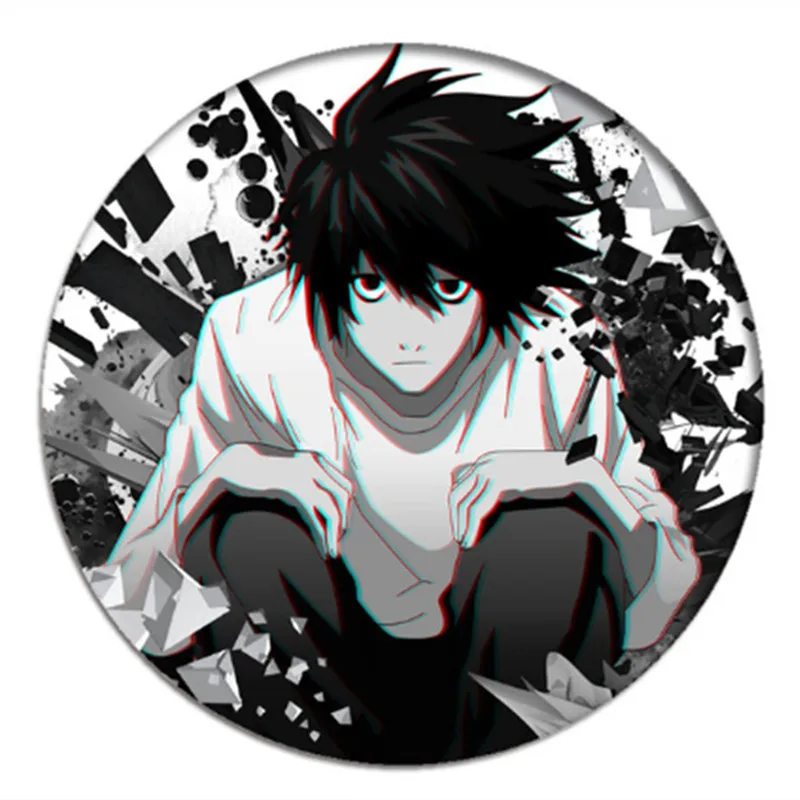 

Anime Death Note Icon Brooch Cosplay Badge Backpacks LLawliet Killer Yagami Light Button Clothes Accessories Female Breastpin