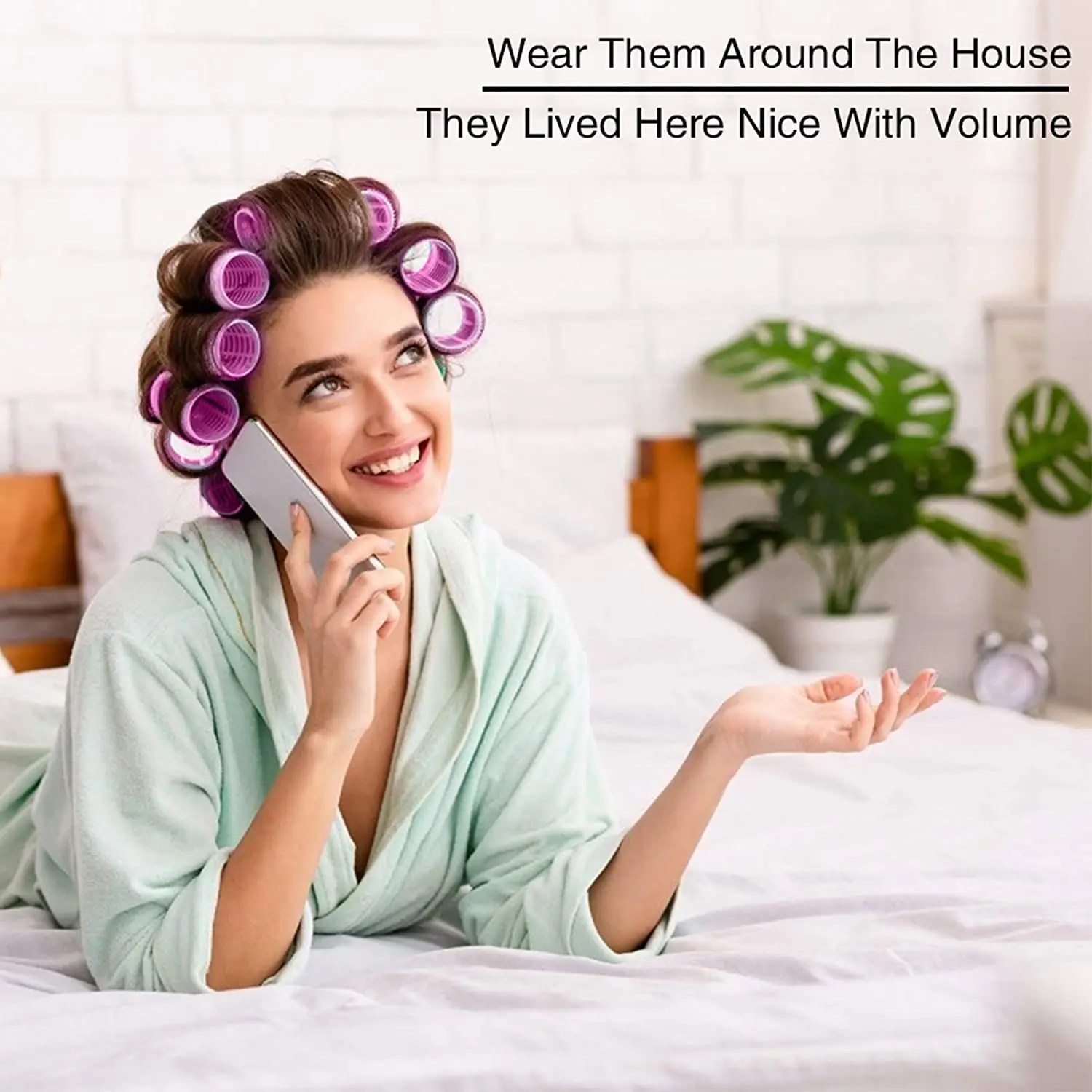 

Hair Rollers Set, Self Grip Jumbo 2.5 Inch Hair Rollers Curlers,Salon Hair Dressing Rollers for Hair DIY, Curly Hairstyle Tools