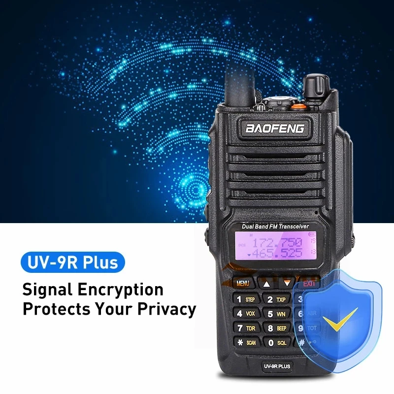 baofeng uv9r plus 10w ip68 waterproof dual band 136 174400 520mhz ham cb radio bf uv9r plus walkie talkie 15km range free global shipping