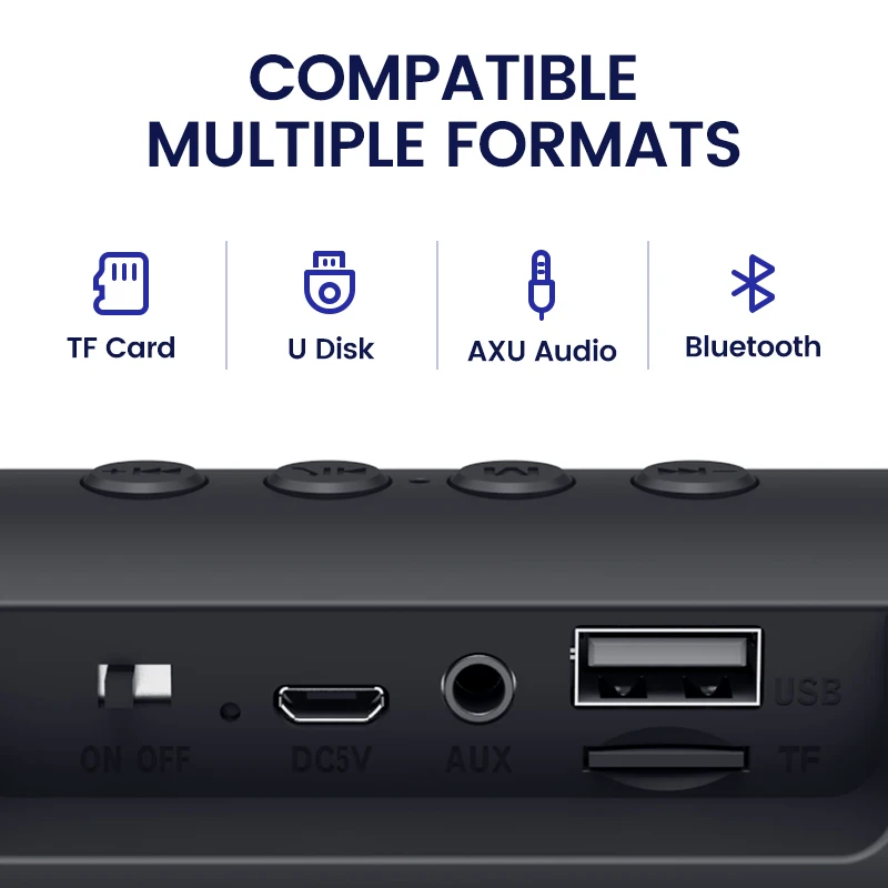 KUULAA Bluetooth динамик Портативный беспроводной громкий динамик s для телефона компьютера стерео музыки объемные водонепроницаемые напольные колонки коробка
