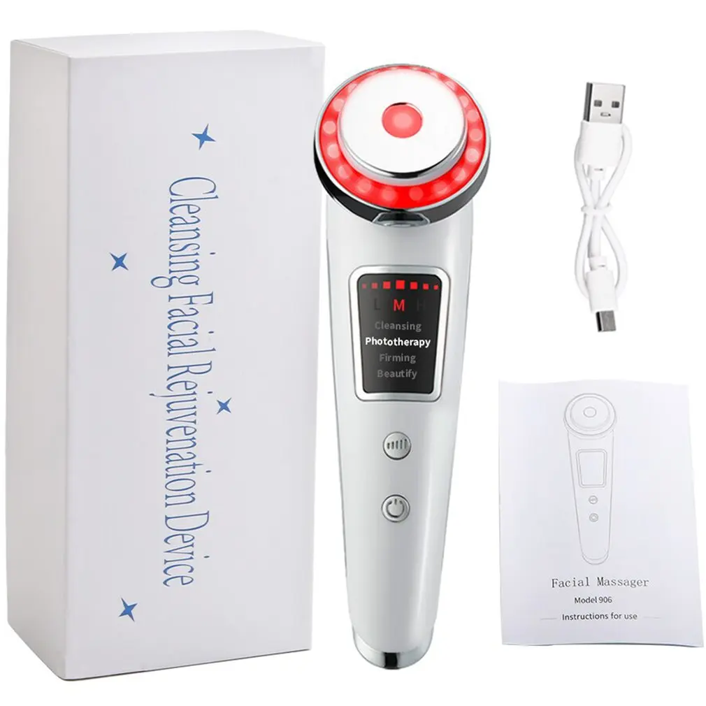 

Gezicht Massager Led Photon Huidverjonging Schoonheid Apparaten Diepe Gezichtsreiniging Lift Ogen Care