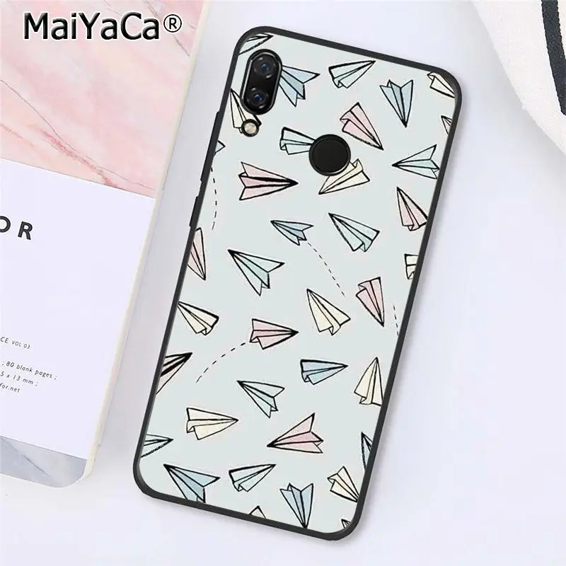 MaiYaCa Любовь Путешествия розовый бумажный самолет чехол для телефона Xiaomi Redmi4X 6A S2 Go Redmi 5 5Plus Note4 Note5 7 Note6Pro