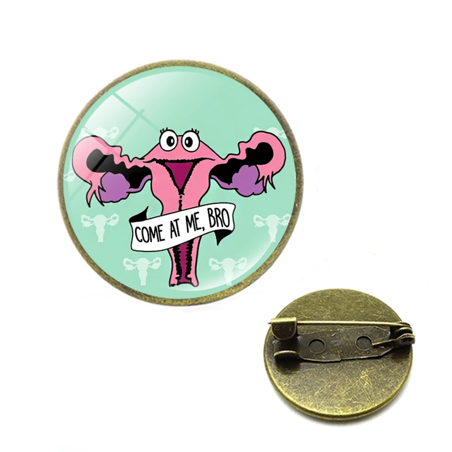 Female Uterus Womb Brooches Gift Feminism Icons Pin Badge Button Lapel Clothing Cap Bag Meredith Grey Medical Jewelry | Украшения и
