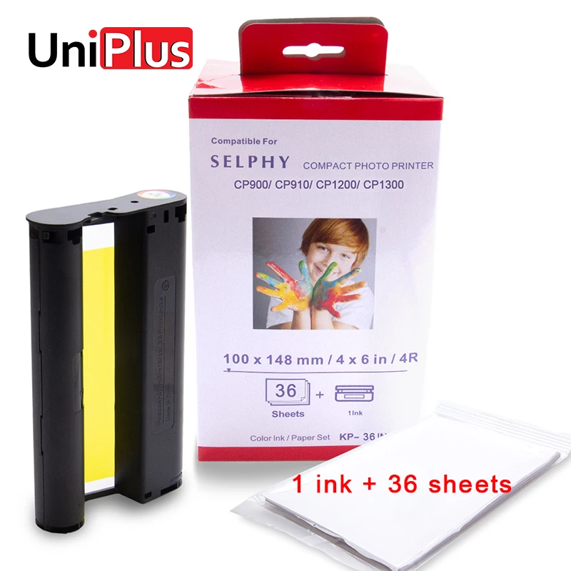 UniPlus 6 дюймовый цветной чернильный картридж совместимый с Canon Selphy фотопринтер CP1200