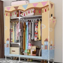 Sunshine town 172x107x46 см 5 двойной шкаф ткань шкаф и подвесной рельс стеллаж для хранения одежды шкаф для хранения одежды и подвесной рельс - Цвет: Sunshine town