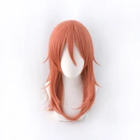 chainsaw man angel devil orange long wig cosplay costume heat resistant synthetic hair men women party wigs wig cap