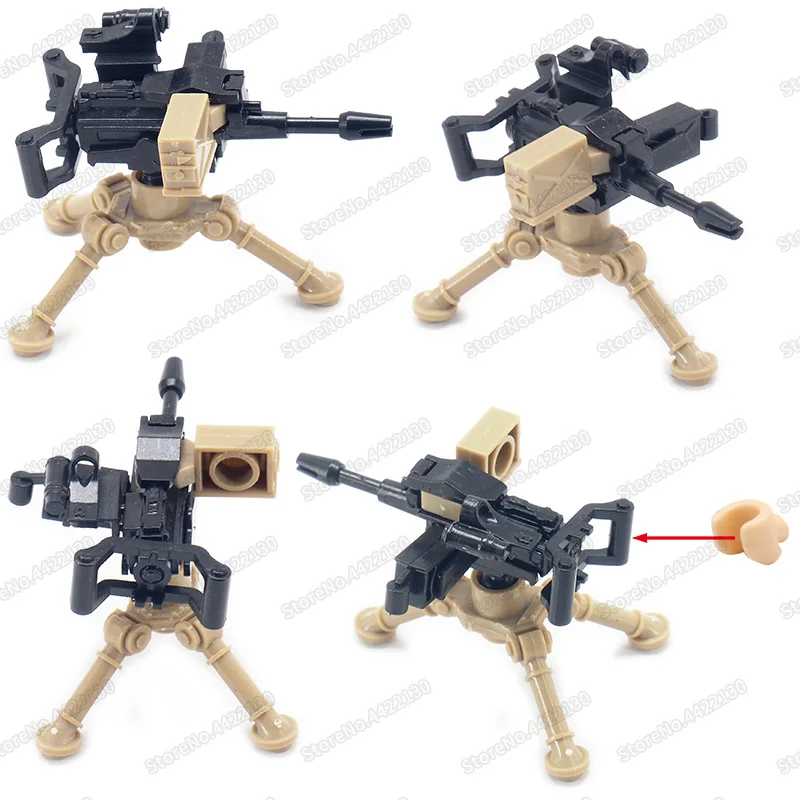Военная Униформа Mk19 тяжелый орудие строительных блоков Diy WW2 Солдат Цифры