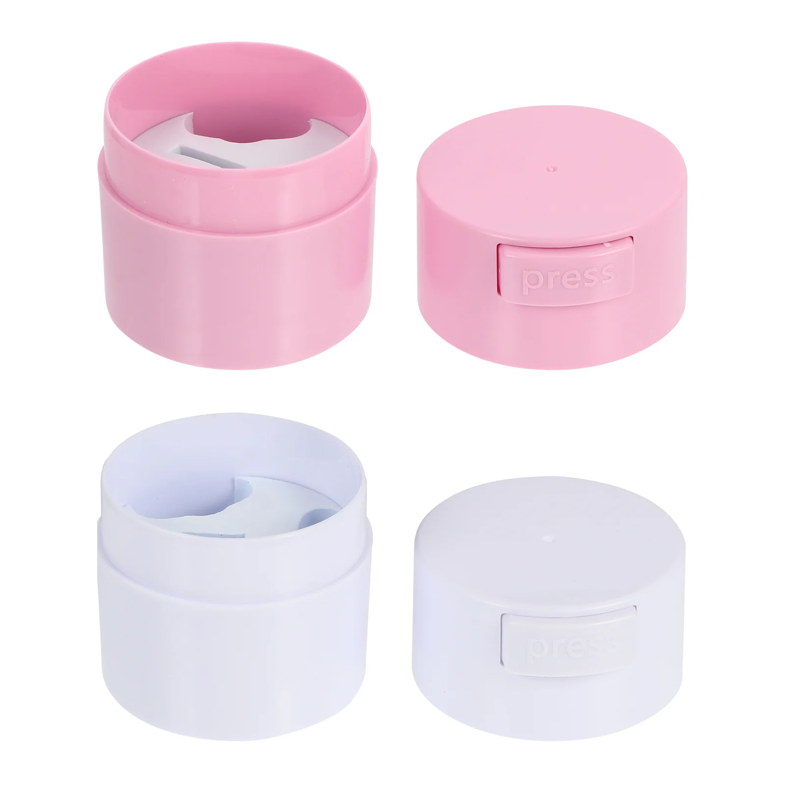

2pcs Dehumidify Eyelash Glue Container Eyelash Storage Jar Storage Supply