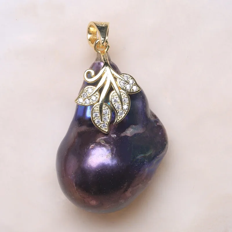 Женский инсет из циркония BaroqueOnly уникальный кулон с натуральным жемчугом в форме