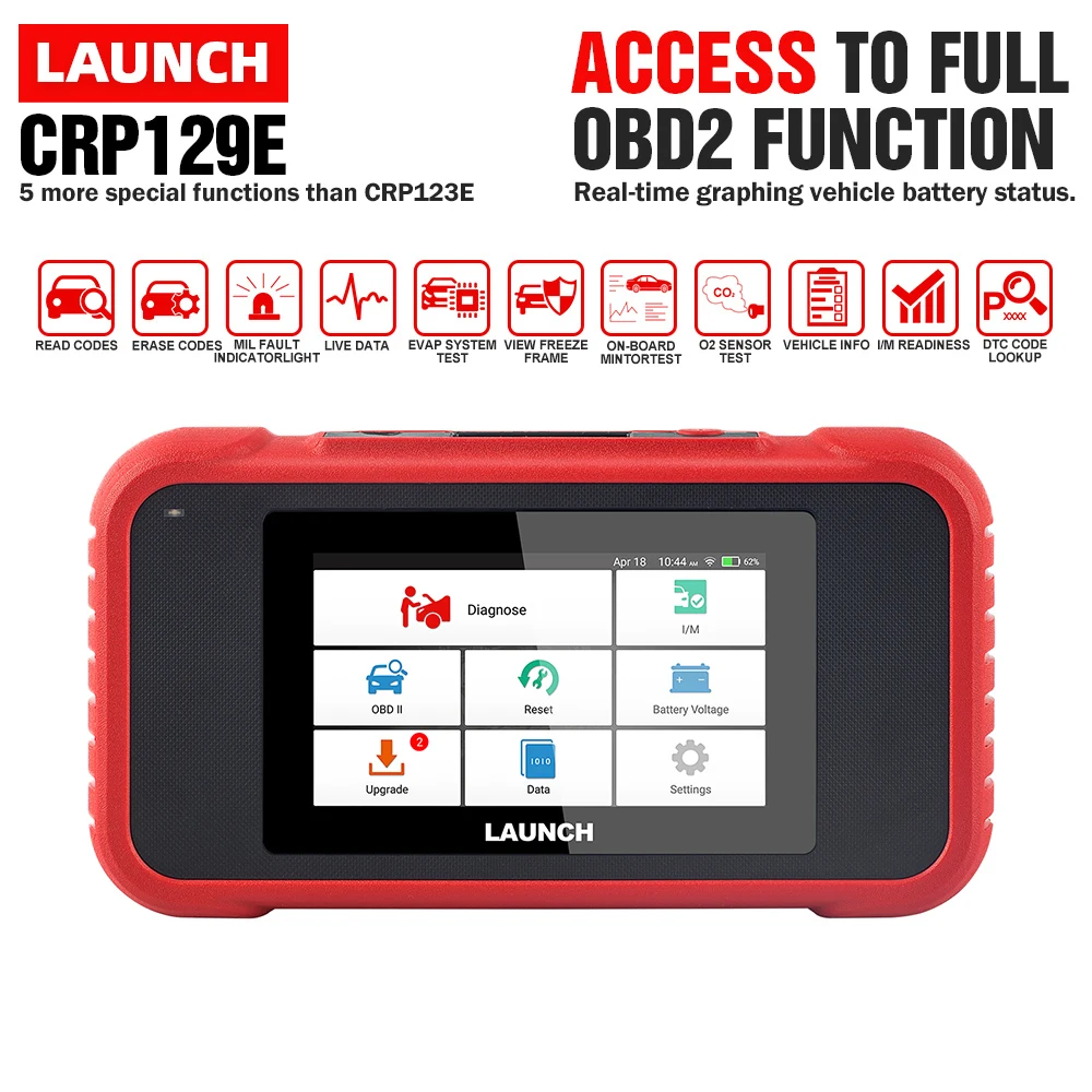 LAUNCH X431 CRP129E OBD2 EOBD Автомобильный сканер ENG ABS SRS AT диагностический инструмент EPB Oil SAS