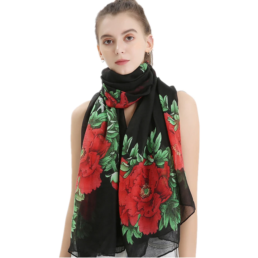 

Fashion Balinese Cotton Linen Scarf Women Ethnic style Scarves And Shawl Female Large Size Print Warm Windproof Wraps Wholesale