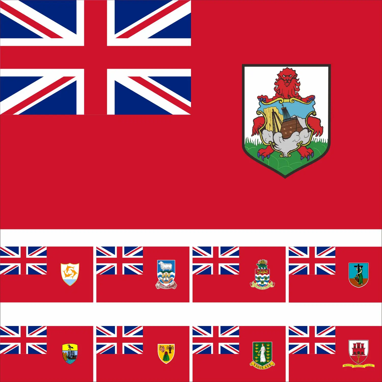 

British Overseas Territory Flag 3X5ft 90X150cm 100D Polyester 60x90cm 21x14cm Banner