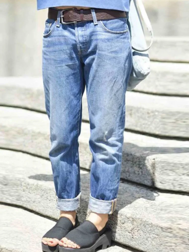 

Straight Leg Denim Vintage Jean Women Plus Size Distressed Baggy High Waist Loose Streetwear Cargo Ladies Fall WomenJeans Pants