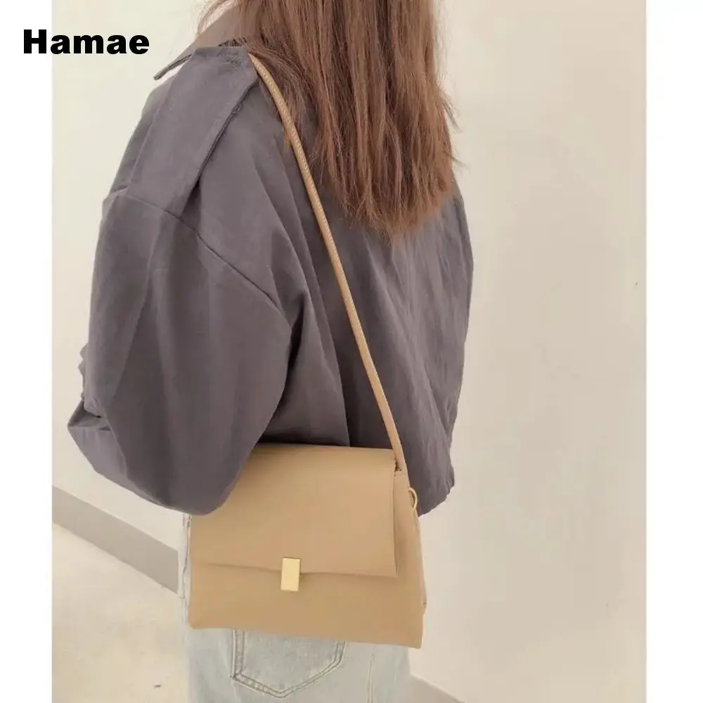 

2021 Fashion Women PU Flap Shoulder Bags Luxury Designer Handbags Top-Handle Trend Pouch Branded Solid Color Shoulder Bags
