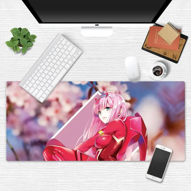 

zero two darling Gamer Speed Mice Retail Small Rubber Mousepad Desk Table Protect Game Office Work Mouse Mat pad X XL XXL