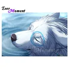 Алмазная живопись с волком и закрытыми глазами, 5D мозаика сделай сам