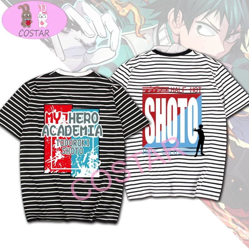 

COSTAR Anime My hero academia Midoriya Izuku Bakugou Shoto All Might Printed Soft Wearing Fashion T-shirt Harajuku Unisex Tees