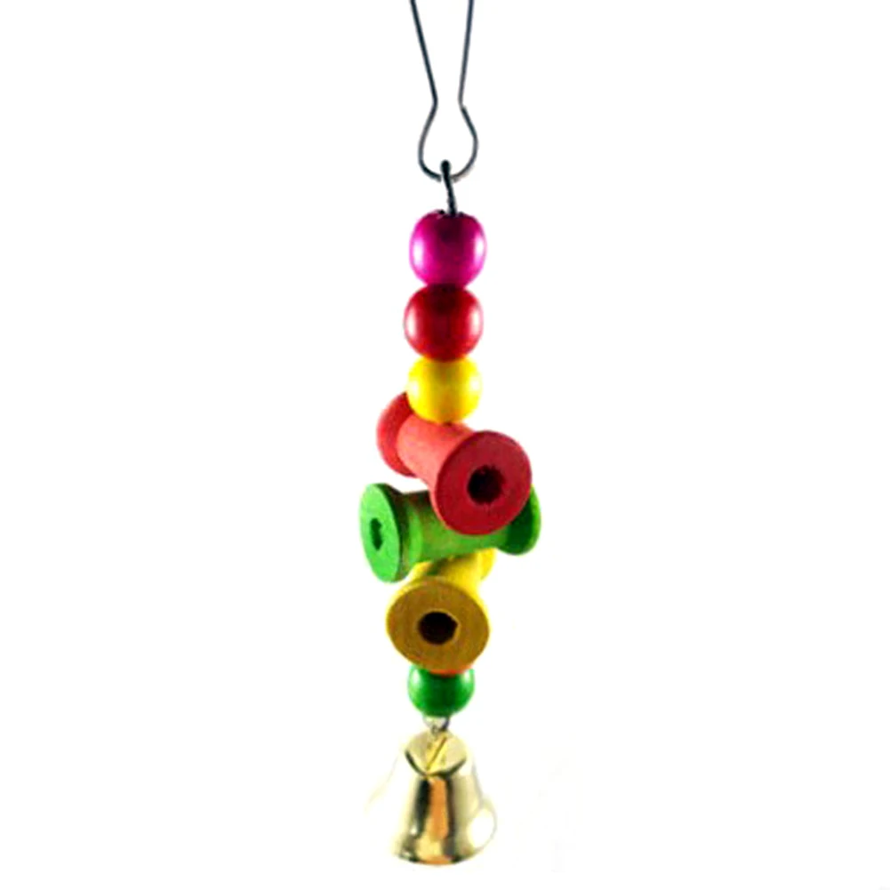 7Pcs/set Bird Training Pet Chew Bite Swing Hanging Ball Wooden Cage Interior Hammock Standing Colorful Parrot Toy Bell | Дом и сад