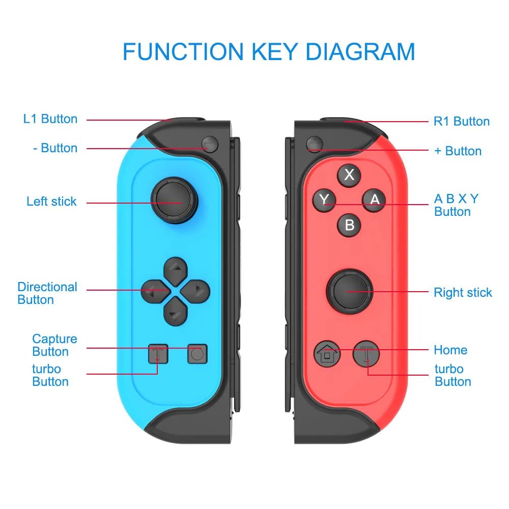 1 пара левый и правый Bluetooth Игровые джойстики игровой контроллер геймпад для Nintendo