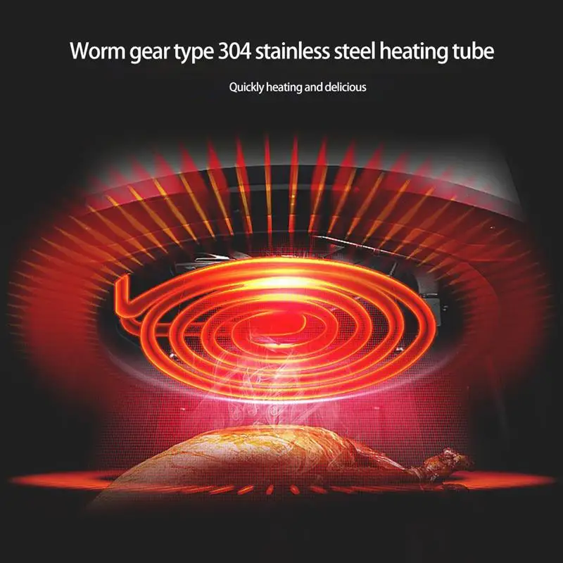 

Electric Hot Air Fryers Roasting Air Frying with Removable Frying Rack 2.6L 1300W