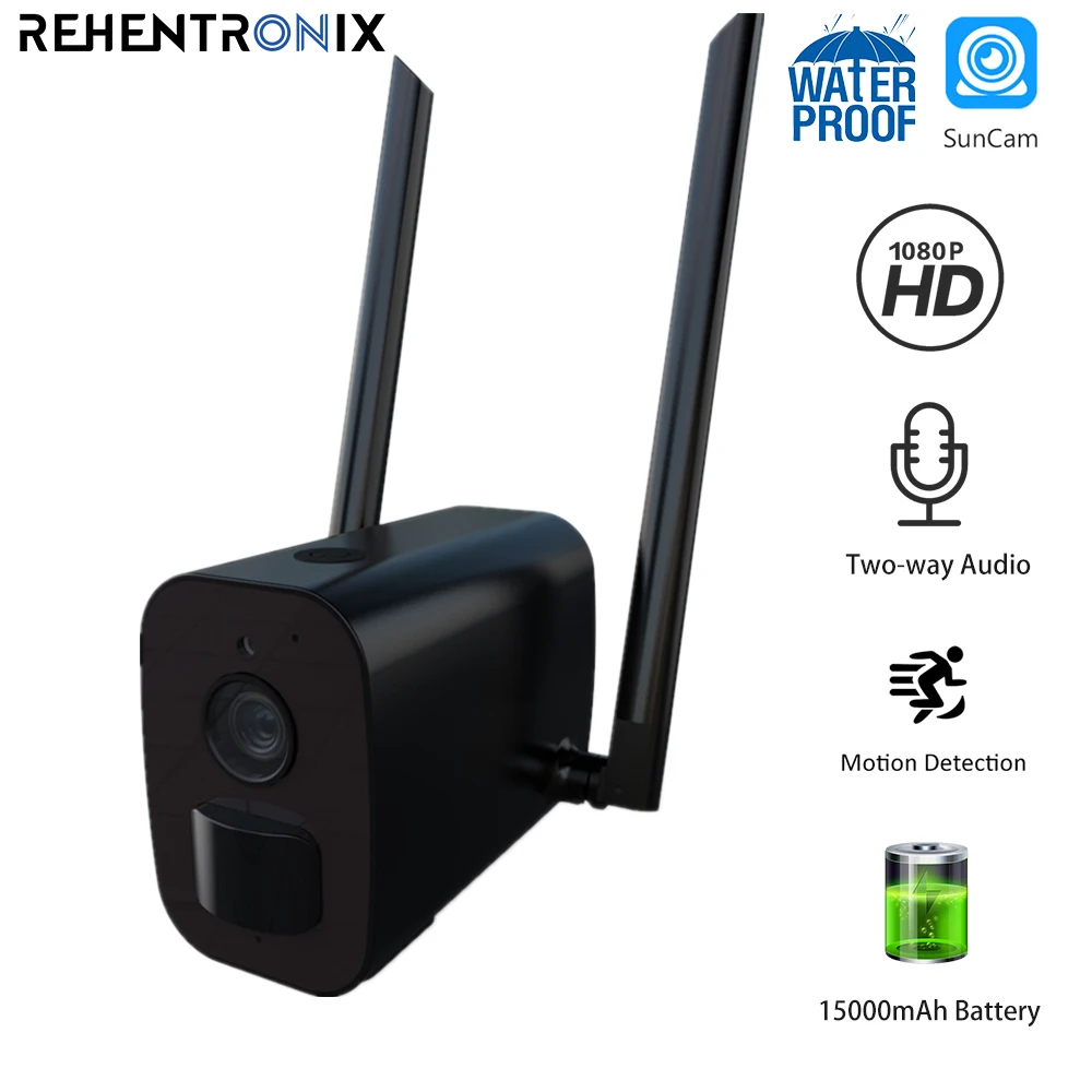 

IP-камера наружная Водонепроницаемая с Wi-Fi и аккумулятором, 3 Мп