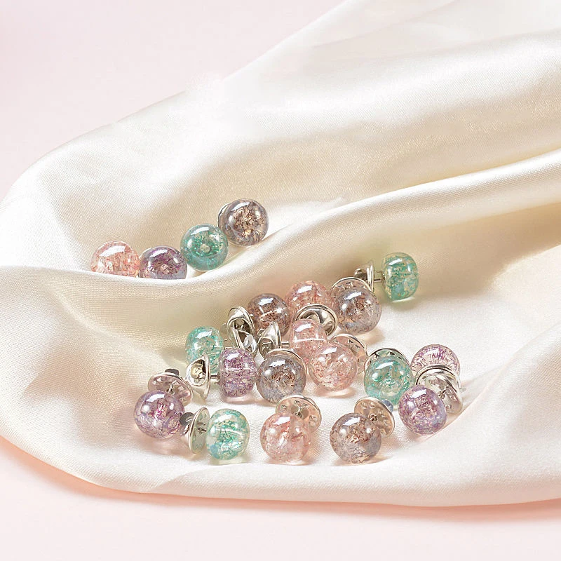 Transparent Gem Color Brooch Female Fashion Korean Jewelry Simple Clothes Fixed Small Buttons Scarf Bag Hat Pin Buckle Brooches |
